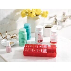 Red Weekly Pill Organizer